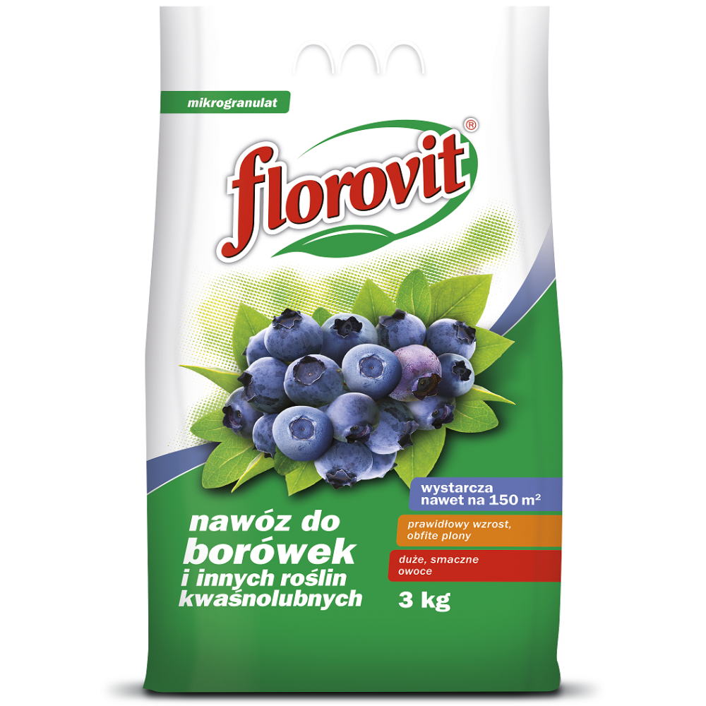 FLOROVIT NAWÓZ DO BORÓWEK I ROŚLIN KWAŚNOLUBNYCH 3 KG