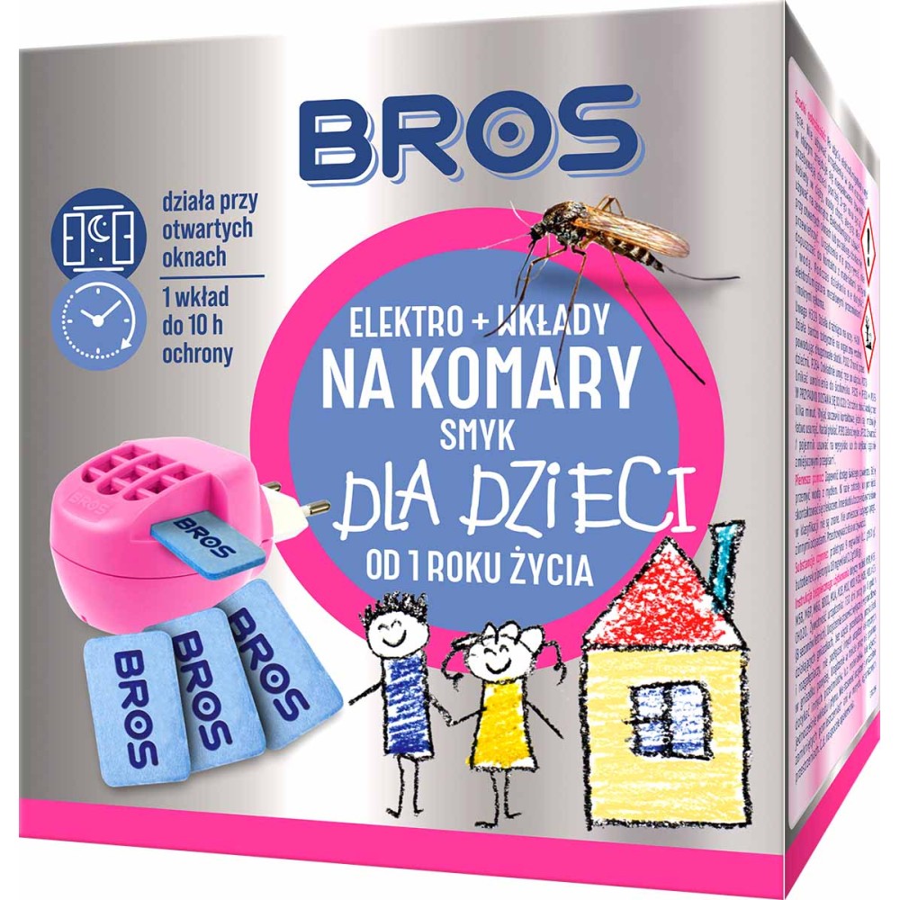 BROS ELEKTRO+10 WKŁADÓW NA KOMARY SMYK DLA DZIECI