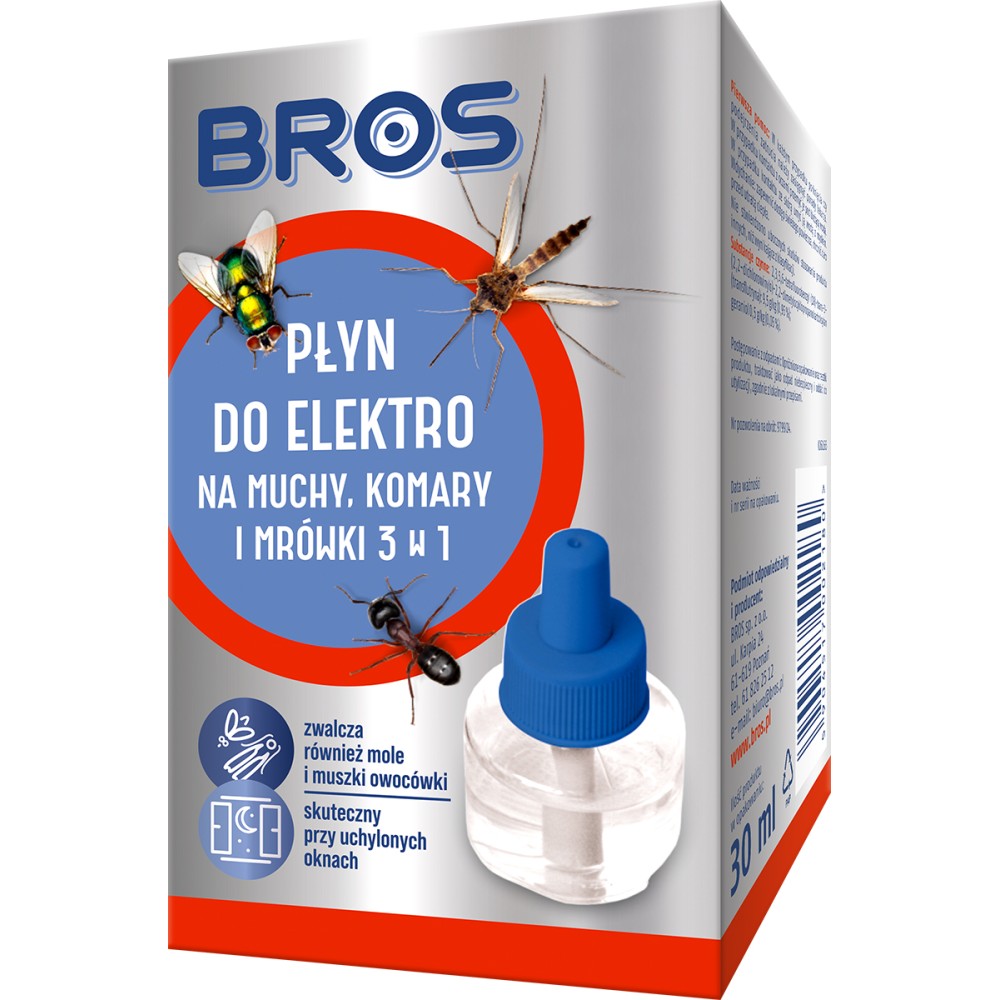 BROS PŁYN ELEKTRO MUCHY KOMARY MRÓWKI