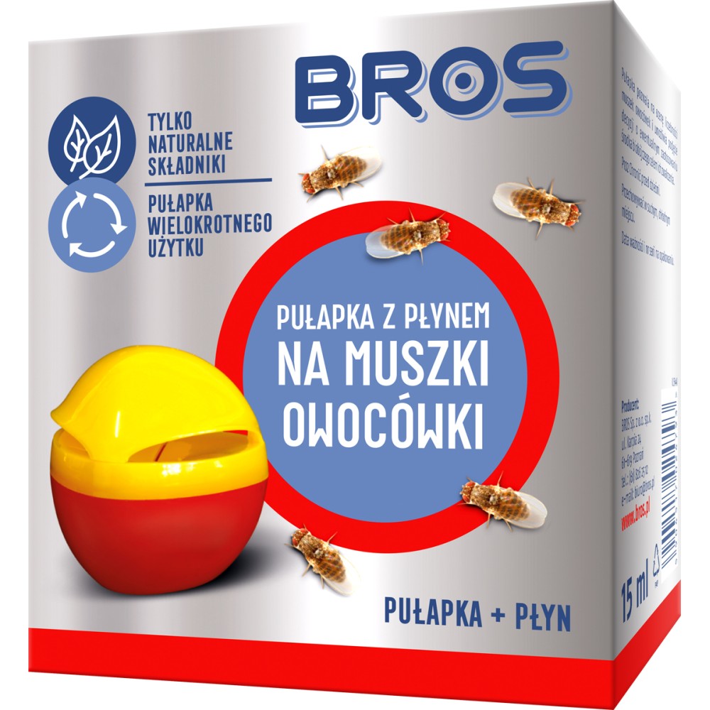 BROS PUŁAPKA NA MUSZKI OWOCÓWKI Z PŁYNEM