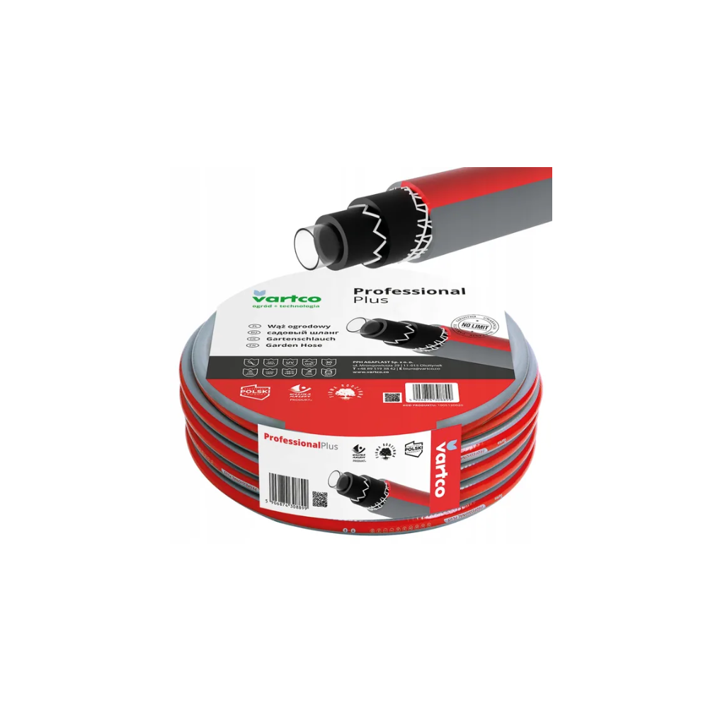 WĄŻ OGRODOWY PROFESSIONAL PLUS 1" 50MB VARTCO