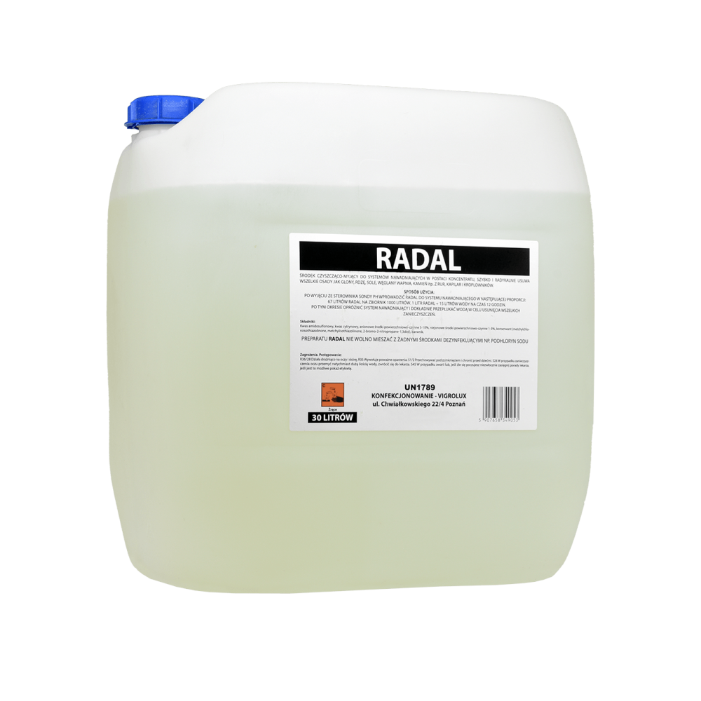 RADAL 30L ŚRODEK DO CZYSZCZENIA SYSTEMÓW NAWADNIAJĄCYCH