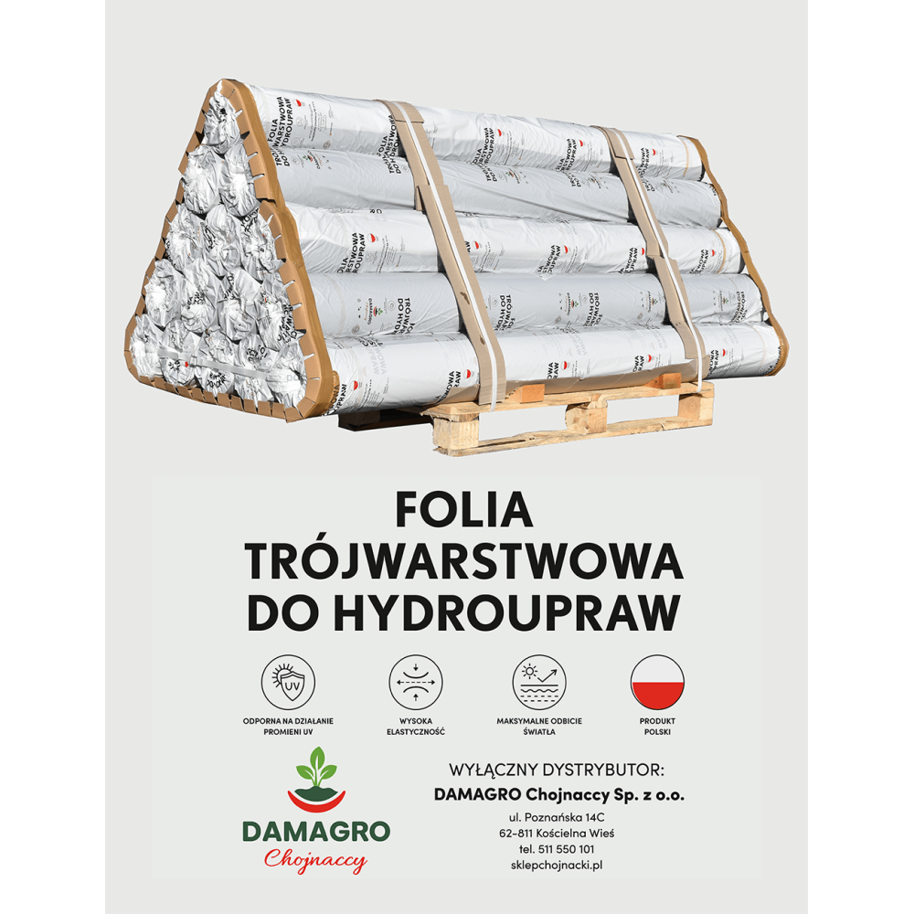 FOLIA DO HYDROUPRAW CZARNO-BIAŁA 3,2m X 40um X 300mb