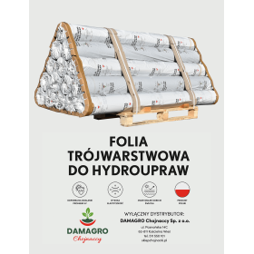 FOLIA DO HYDROUPRAW CZARNO-BIAŁA 3,4m X 40um X 300mb