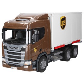 BRUDER 03582 SCANIA SUPER 560R UPS Z KONTEREM I WÓZKIEM