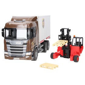 BRUDER 03582 SCANIA SUPER 560R UPS Z KONTEREM I WÓZKIEM