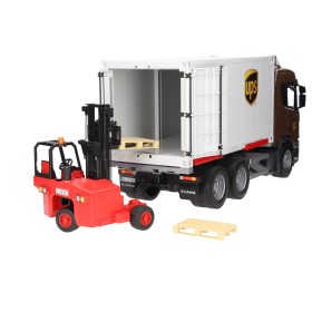 BRUDER 03582 SCANIA SUPER 560R UPS Z KONTEREM I WÓZKIEM