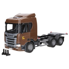 BRUDER 03582 SCANIA SUPER 560R UPS Z KONTEREM I WÓZKIEM