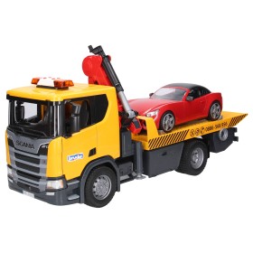BRUDER 03552 SCANIA SUPER 560R LAWETA POMOC DROGOWA Z AUTEM