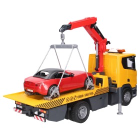 BRUDER 03552 SCANIA SUPER 560R LAWETA POMOC DROGOWA Z AUTEM