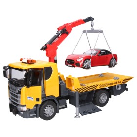 BRUDER 03552 SCANIA SUPER 560R LAWETA POMOC DROGOWA Z AUTEM