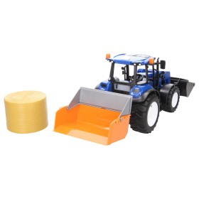 BRUDER 02187 TRAKTOR NEW HOLLAND TS.120 Z ŁADOWOWACZEM I AKCESORIAMI