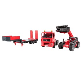 BRUDER 02774 MAN TGA Z NACZEPĄ I ŁADOWARKĄ MANITOU MLT 633