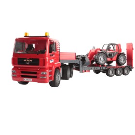 BRUDER 02774 MAN TGA Z NACZEPĄ I ŁADOWARKĄ MANITOU MLT 633