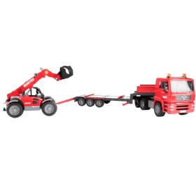 BRUDER 02774 MAN TGA Z NACZEPĄ I ŁADOWARKĄ MANITOU MLT 633