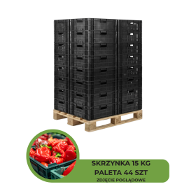 SKRZYNKA TYP OZN3 15KG CZARNA PALETA 44 SZTUKI