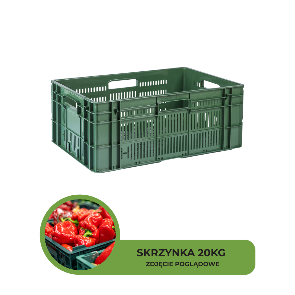 SKRZYNKA POJEMNIK TYP OZS2 20KG ZIELONA