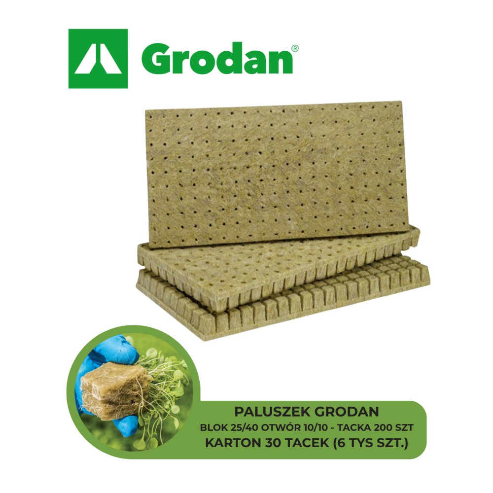 PALUSZEK GRODAN AO BLOK 25/40, 10/10 TACKA 200SZT - 30 TACEK (6 TYS. SZT.)