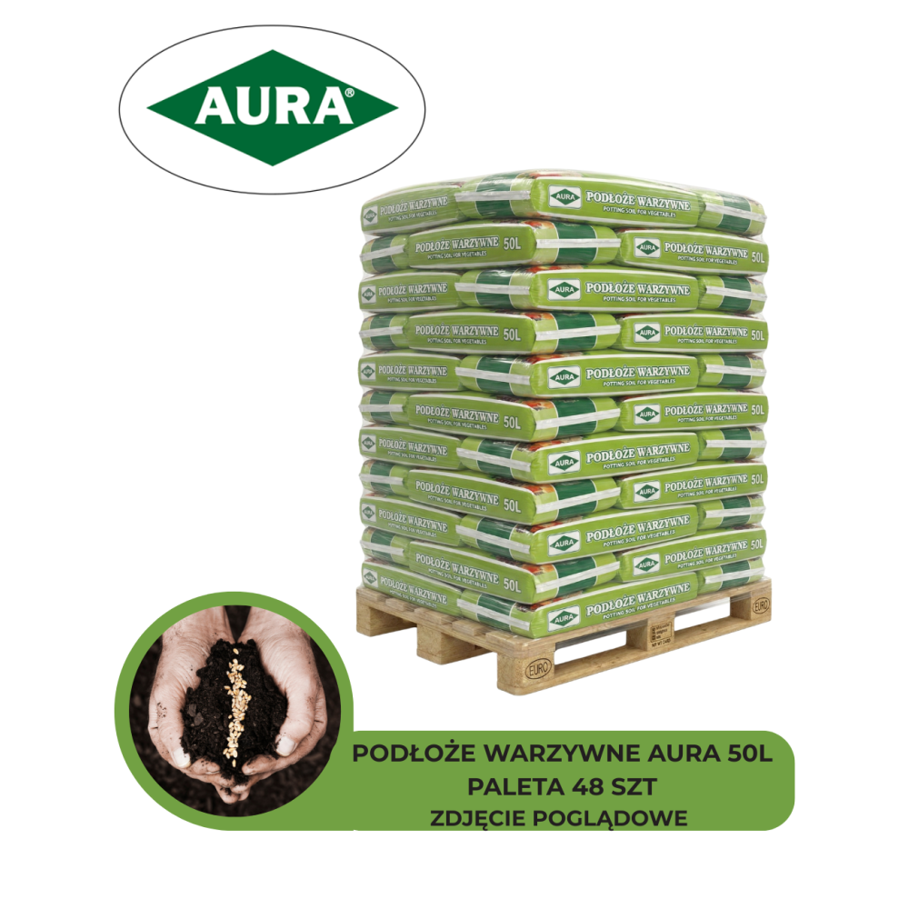 PODŁOŻE WARZYWNE AURA 50L - PALETA 48 SZT