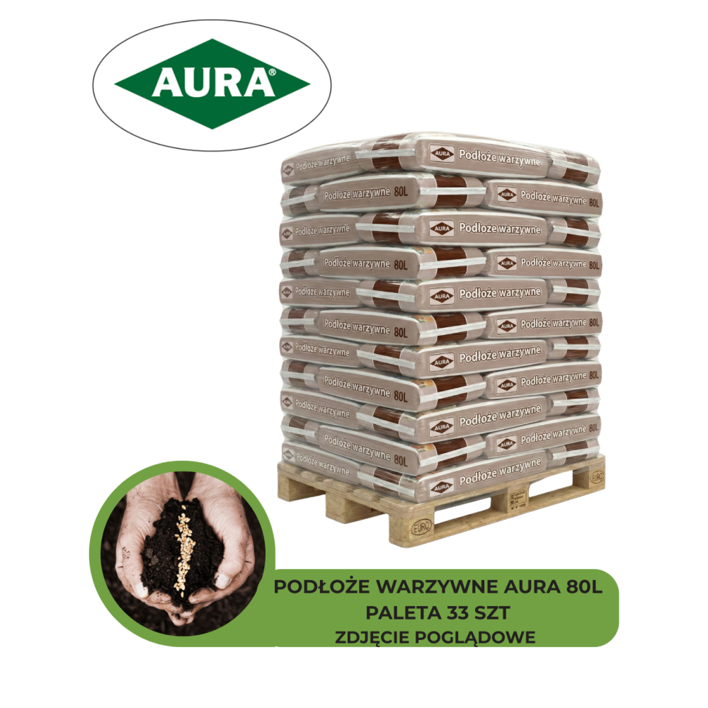 PODŁOŻE WARZYWNE AURA 80L - PALETA 33 SZT