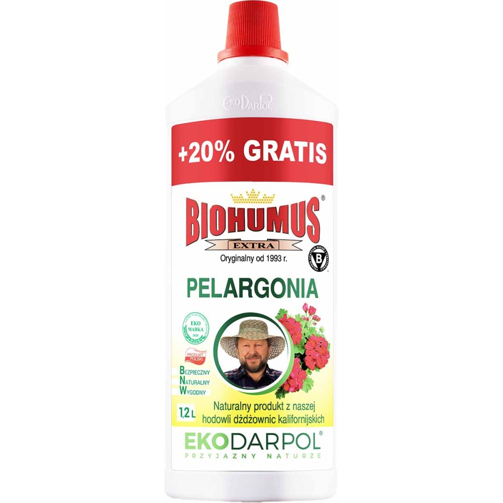 BIOHUMUS EXTRA PELARGONIA 1L+20%GRATIS