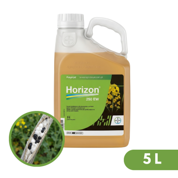 Horizon 5L firmy Bayer to fungicyd zwalczający zgniliznę twardzikową i czerń krzyżowych w rzepaku oraz regulator wzrostu.