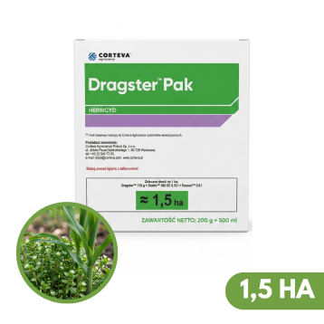 Dragster Pak to profesjonalny zestaw herbicydowy stworzony do ochorny uprawy 1,5 ha kukurydzy