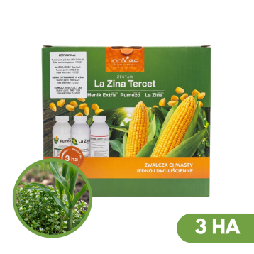 PAKIET LA ZINA TERCET 3HA ( LA ZINA 500 SC 2X1L + RUMEZO 200 SE 3X0,5L + HENIK EXTRA 40 OD 3X1L)