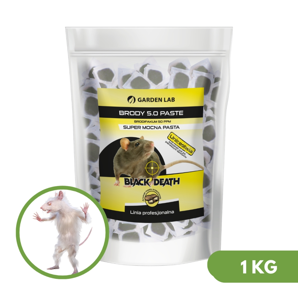 BRODY 5.0 PASTA NA GRYZONIE CZARNA 1KG