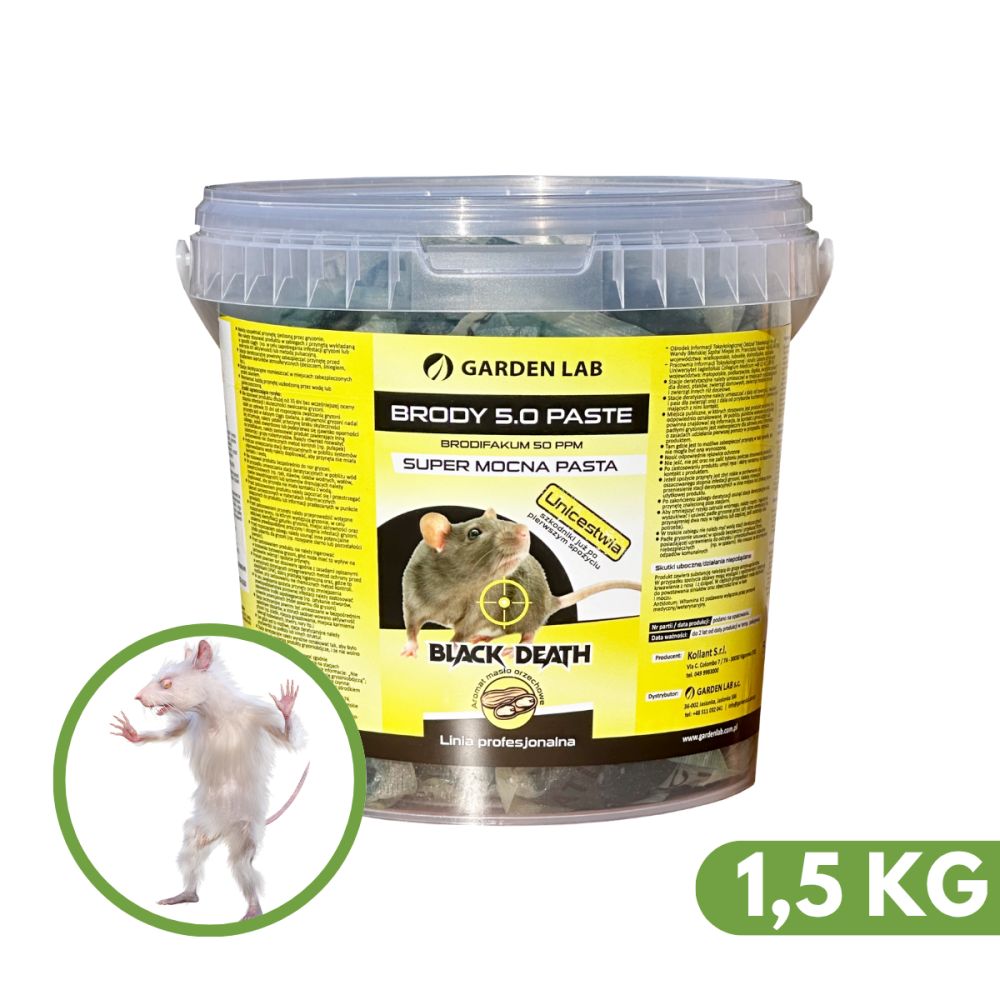BRODY 5.0 PASTA NA GRYZONIE CZARNA 1,5 KG