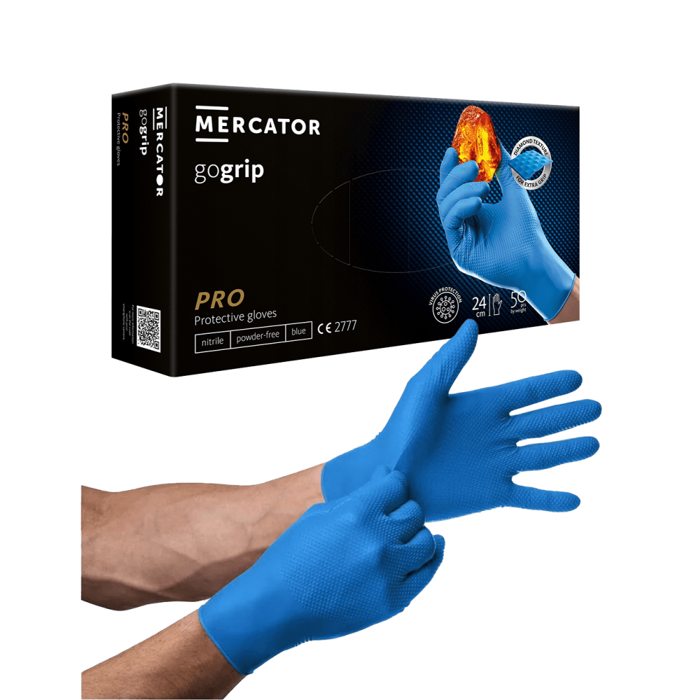 RĘKAWICE NITRYLOWE GOGRIP BLUE XL A50