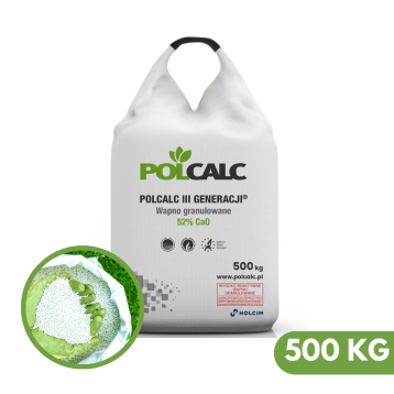 POLCALC WAPNO III GENERACJI 500KG NAWÓZ CE ŚRODEK WAPNUJĄCY TUPU PFC 2, CaO52%