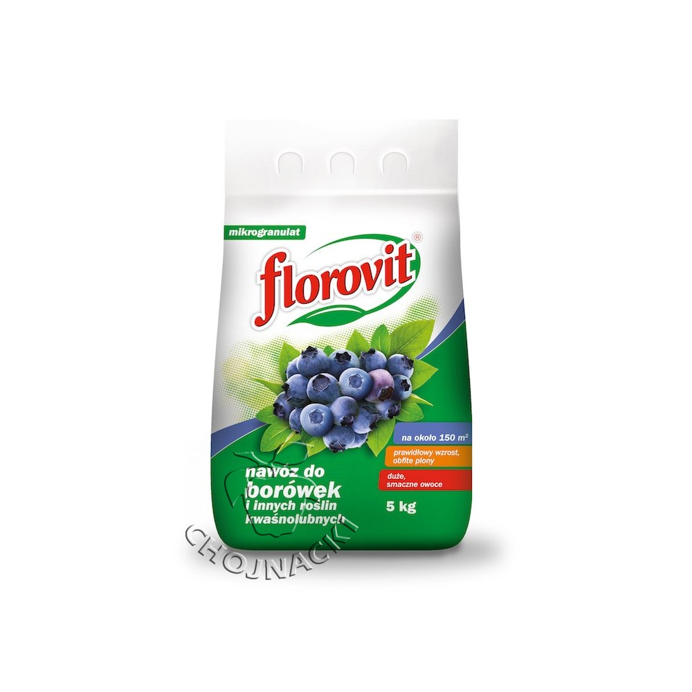 FLOROVIT NAWÓZ DO BORÓWEK I ROŚLIN KWAŚNOLUBNYCH 5 KG