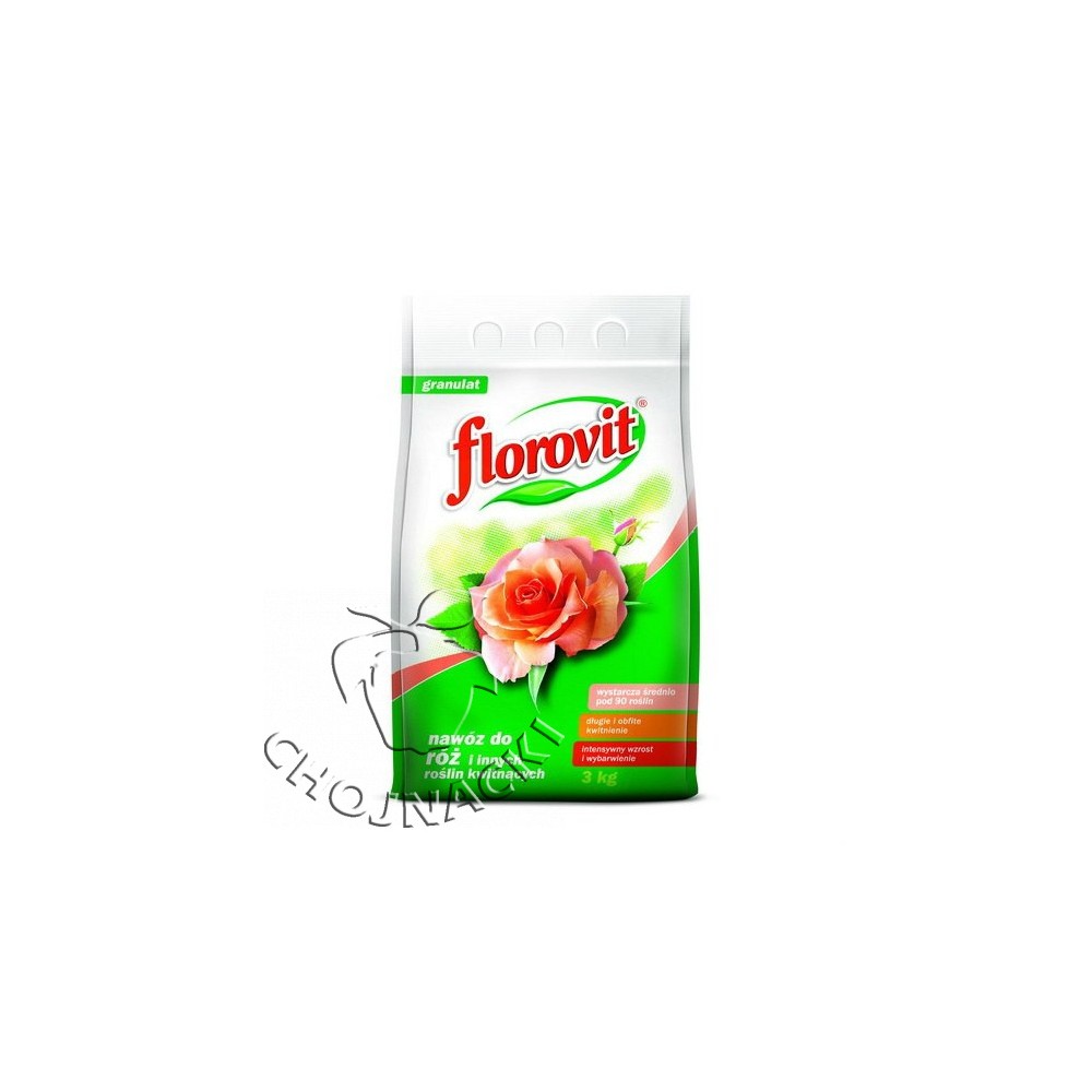FLOROVIT NAWÓZ DO RÓŻ I INNYCH ROŚLIN KWITNĄCYCH 3 KG