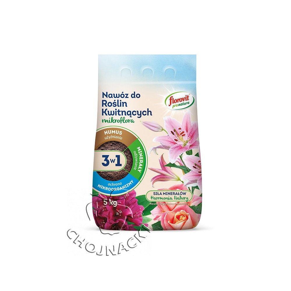 FLOROVIT PRO NATURA MIKROFLORA 3w1 ROŚLINY KWITNĄCE 1 KG