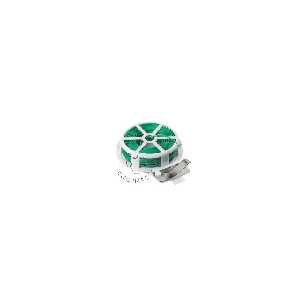 DRUT OGRODNICZY PŁASKI, POWLEKANY PCV 30M X 2MM
