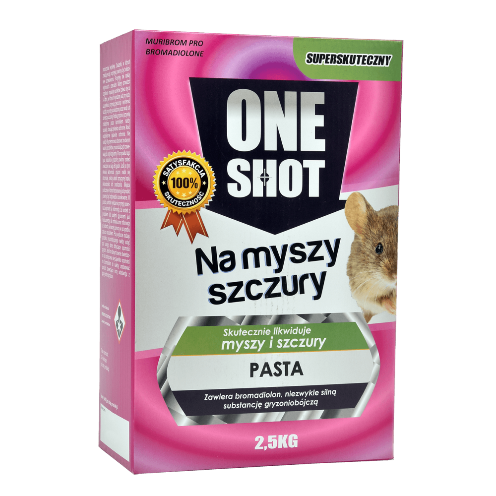 ONE SHOT TRUTKA NA MYSZY I SZCZURY PASTA 2,5KG