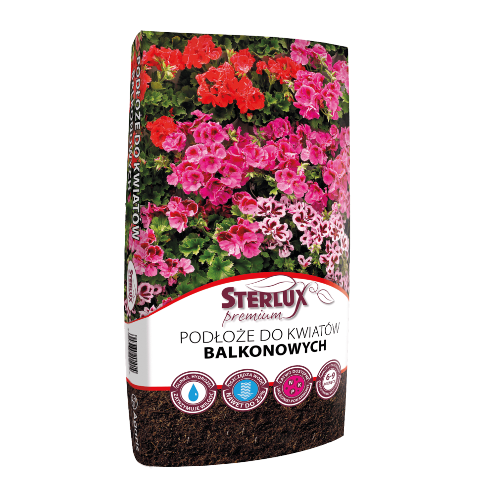 PODŁOŻE DO KWIATÓW BALKONOWYCH STERLUX PREMIUM 20L