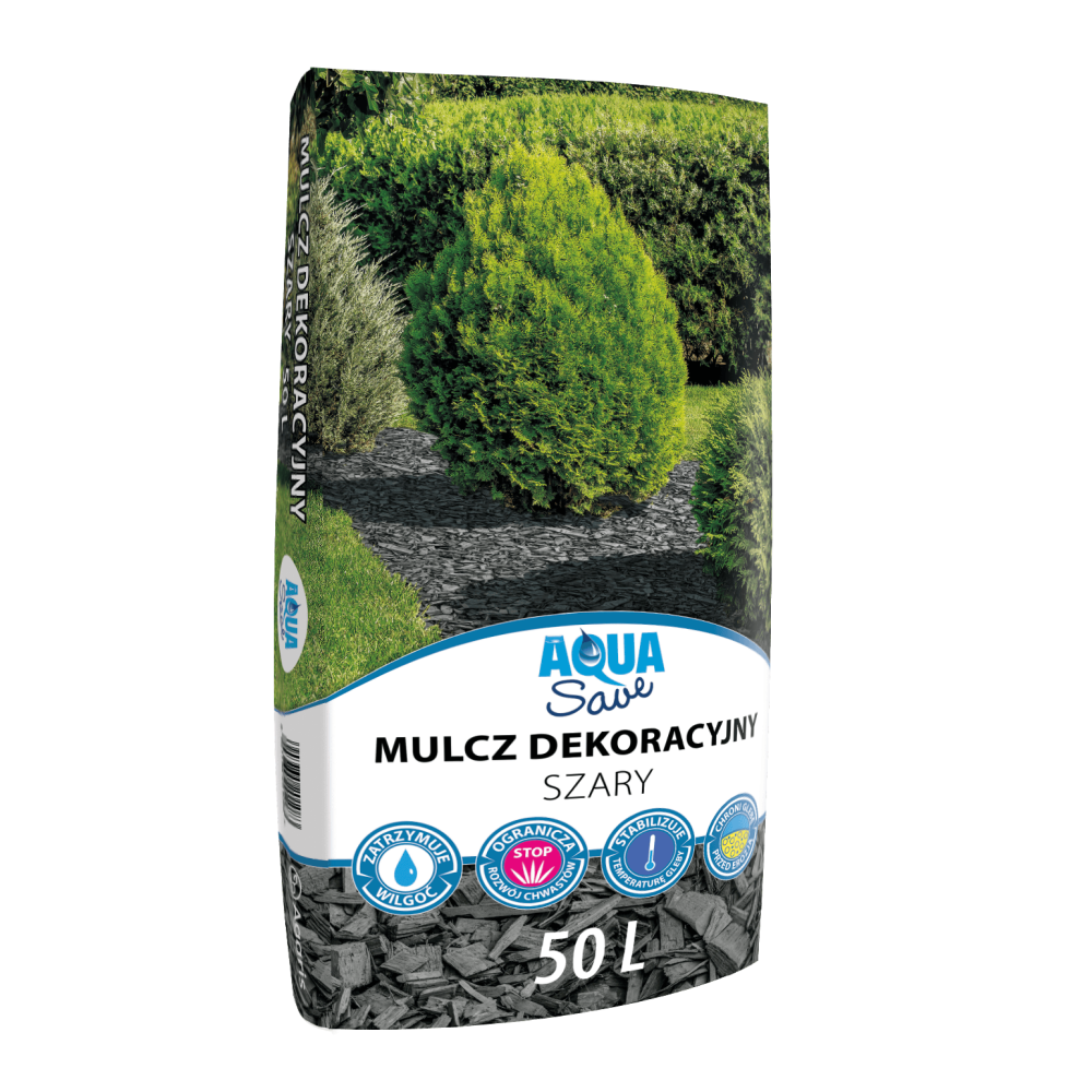 MULCZ DEKORACYJNY SZARY AQUA SAVE 50L
