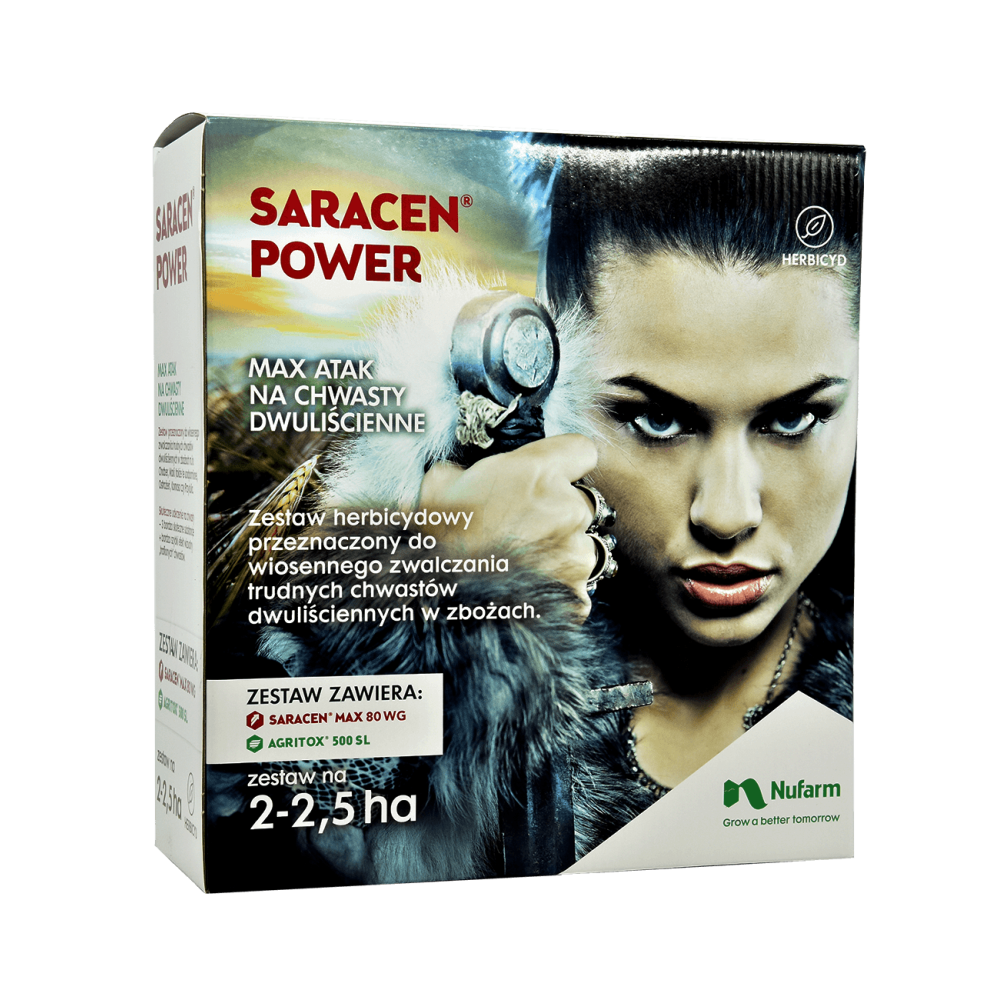 SARACEN POWER PAK ZESTAW ( Saracen Max 80 WG 50g + 2 x Agritox 500 SL 1L )
