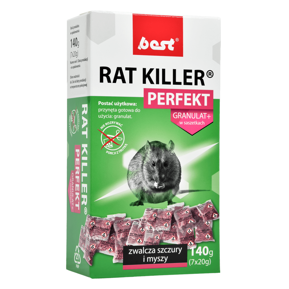 RAT KILLER PERFEKT GRANULAT SASZETKI 140G BEST