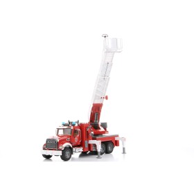 BRUDER 02821 MACK STRAŻ POŻARNA Z POMPĄ, DRABINĄ I MODUŁEM DŹWIĘKOWYM