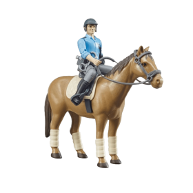 BRUDER 62507 FIGURKA POLICJANTA Z KONIEM I AKCESORIAMI