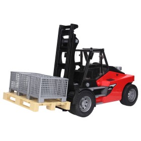 BRUDER 02513 WÓZEK WIDŁOWY LINDE HT160 Z PALETĄ I Z KOSZEM