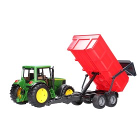 TRAKTOR JOHN DEERE 6920 Z PRZYCZEPĄ BRUDER 02057