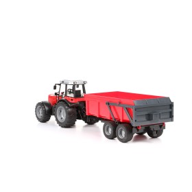 TRAKTOR MASSEY FERGUSON Z PRZYCZEPĄ BRUDER 02045