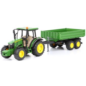 BRUDER 02108 TRAKTOR JOHN DEERE 5155M Z PRZYCZEPĄ