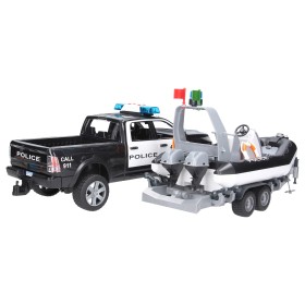 DOGDE RAM 2500 SAMOCHÓD POLICYJNY Z ŁODZIĄ BRUDER 02507