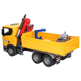 ŻÓŁTA SCANIA SUPER 560R Z DŹWIGIEM 03551