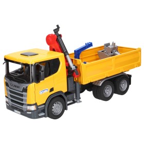 ŻÓŁTA SCANIA SUPER 560R Z DŹWIGIEM 03551